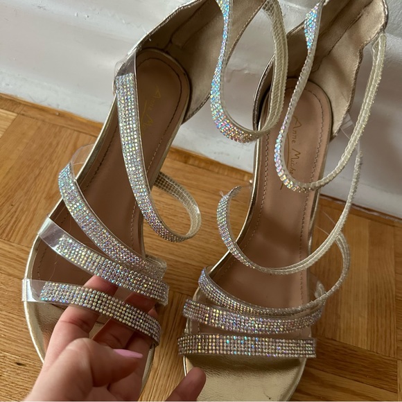 Rainbow Rhinestone Stilettos Cocktail Wedding Shoes - Picture 3 of 7